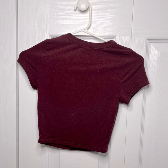 FASHION NOVA BURGUNDY MIDI SKIRT AND TOP SET - Picture 4 of 7